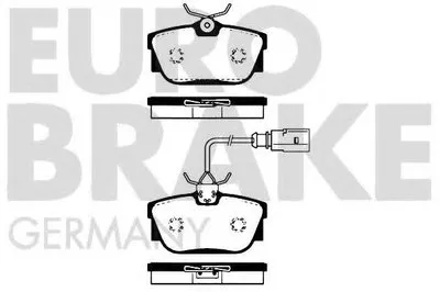 Комплект тормозных колодок, дисковый тормоз EUROBRAKE купить
