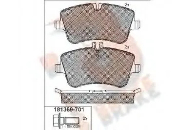 Комплект тормозных колодок, дисковый тормоз R BRAKE купить