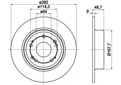 Тормозной диск HELLA купить