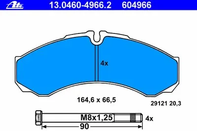 Комплект тормозных колодок, дисковый тормоз ATE купить