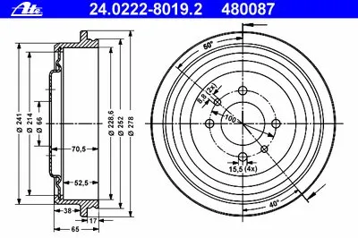 Тормозной барабан ATE купить