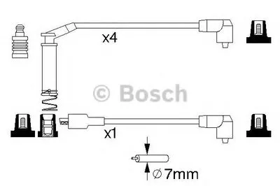 Комплект проводов зажигания BOSCH купить