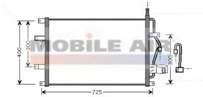 Конденсатор, кондиционер VAN WEZEL купить
