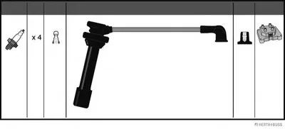 Комплект проводов зажигания HERTH+BUSS JAKOPARTS купить