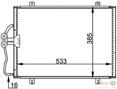 Конденсатор, кондиционер BEHR HELLA SERVICE купить