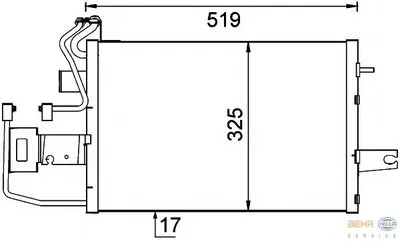 Конденсатор, кондиционер BEHR HELLA SERVICE купить