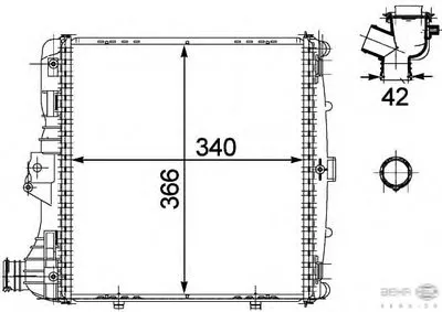 Радиатор, охлаждение двигателя BEHR HELLA SERVICE купить