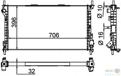 Радиатор, охлаждение двигателя BEHR HELLA SERVICE купить