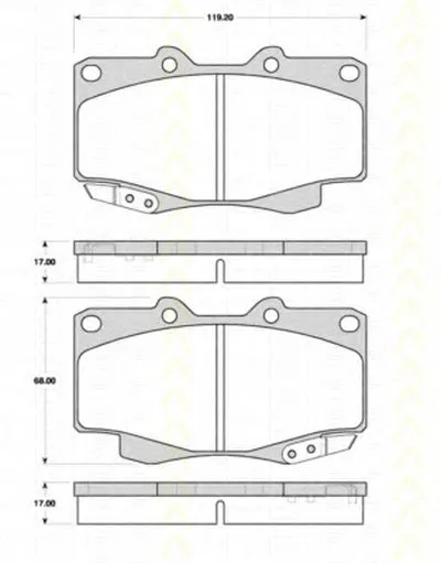 Комплект тормозных колодок, дисковый тормоз TRISCAN купить