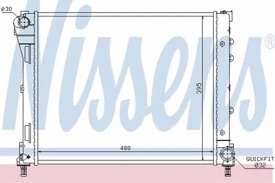 Радиатор, охлаждение двигателя NISSENS купить