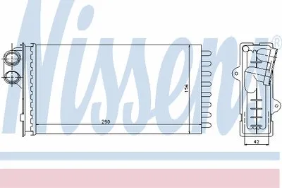 Теплообменник, отопление салона NISSENS купить