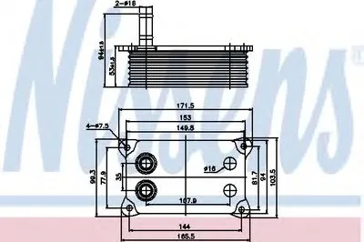 масляный радиатор, двигательное масло NISSENS купить