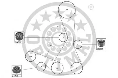 Комплект ремня ГРМ OPTIMAL купить