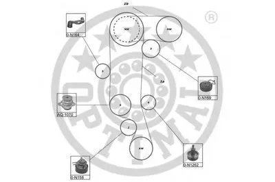 Водяной насос + комплект зубчатого ремня OPTIMAL купить