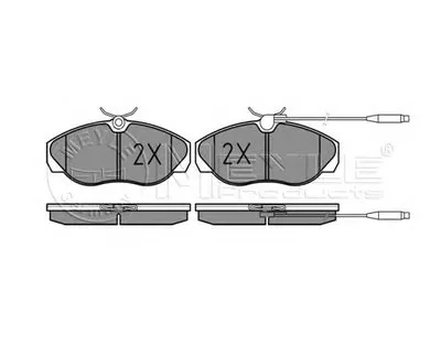 Комплект тормозных колодок, дисковый тормоз MEYLE купить