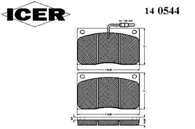 Комплект тормозных колодок, дисковый тормоз ICER купить