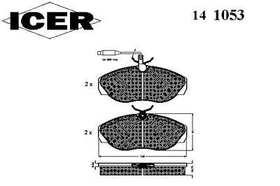 Комплект тормозных колодок, дисковый тормоз ICER купить