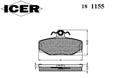 Комплект тормозных колодок, дисковый тормоз ICER купить