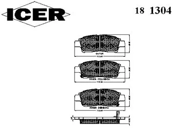 Комплект тормозных колодок, дисковый тормоз ICER купить