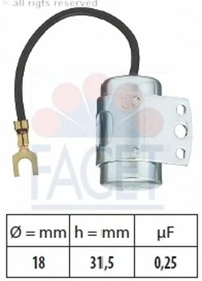 Конденсатор, система зажигания FACET купить