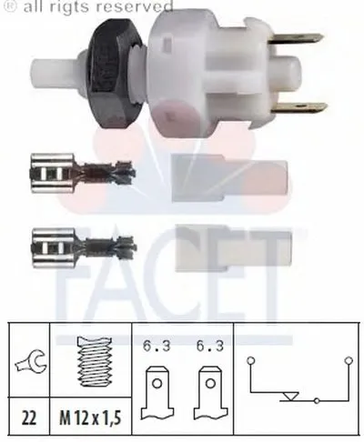 Выключатель фонаря сигнала торможения FACET купить