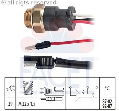 Термовыключатель, вентилятор радиатора FACET купить