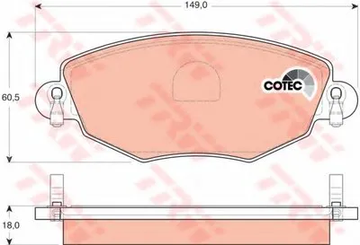 Комплект тормозных колодок, дисковый тормоз COTEC TRW купить