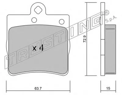 Комплект тормозных колодок, дисковый тормоз TRUSTING купить