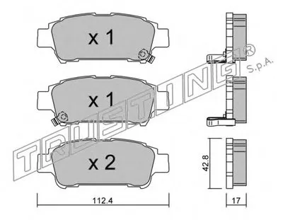 Комплект тормозных колодок, дисковый тормоз TRUSTING купить