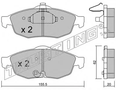 Комплект тормозных колодок, дисковый тормоз TRUSTING купить