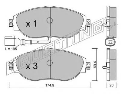 Комплект тормозных колодок, дисковый тормоз TRUSTING купить