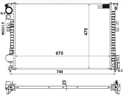 Радиатор, охлаждение двигателя NRF купить
