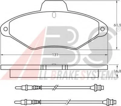 Комплект тормозных колодок, дисковый тормоз A.B.S. купить