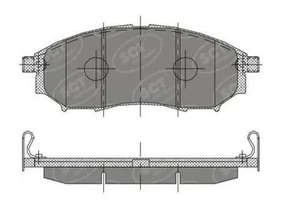Комплект тормозных колодок, дисковый тормоз SCT Germany купить