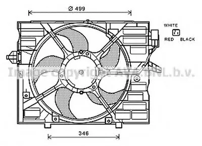 Вентилятор, охлаждение двигателя AVA QUALITY COOLING купить