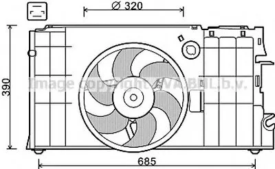 Вентилятор, охлаждение двигателя AVA QUALITY COOLING купить