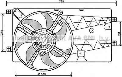 Вентилятор, охлаждение двигателя AVA QUALITY COOLING купить