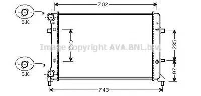 Радиатор, охлаждение двигателя AVA QUALITY COOLING купить