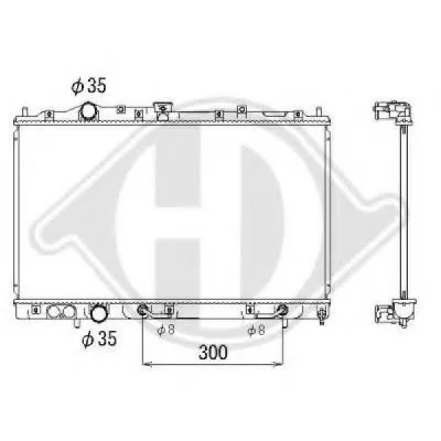 Радиатор, охлаждение двигателя DIEDERICHS купить
