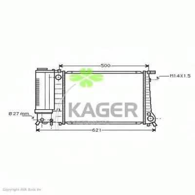 Радиатор, охлаждение двигателя KAGER купить