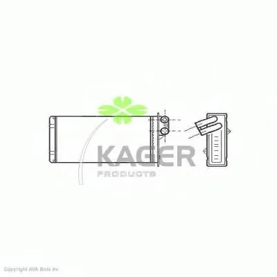 Теплообменник, отопление салона KAGER купить