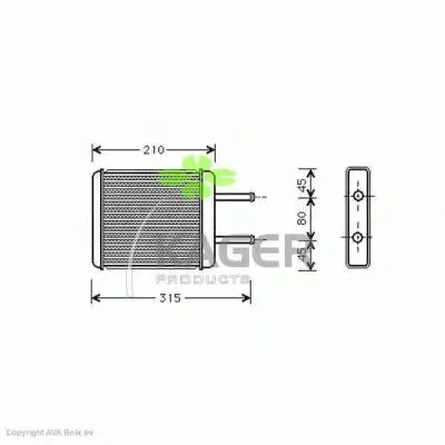 Теплообменник, отопление салона KAGER купить