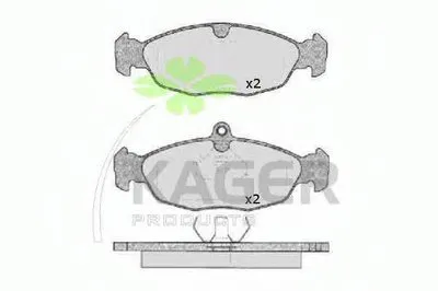 Комплект тормозных колодок, дисковый тормоз KAGER купить