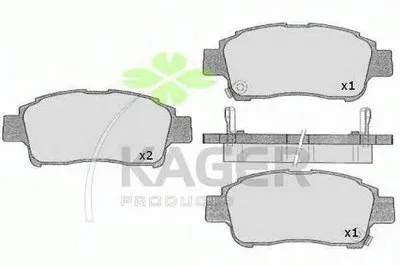 Комплект тормозных колодок, дисковый тормоз KAGER купить