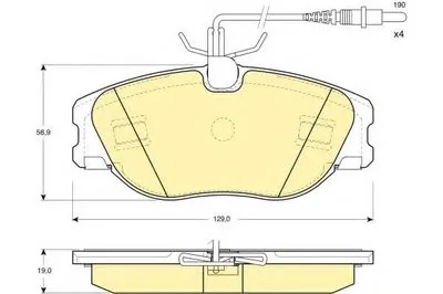 Комплект тормозных колодок, дисковый тормоз GIRLING купить