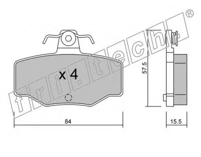 Комплект тормозных колодок, дисковый тормоз fri.tech. купить