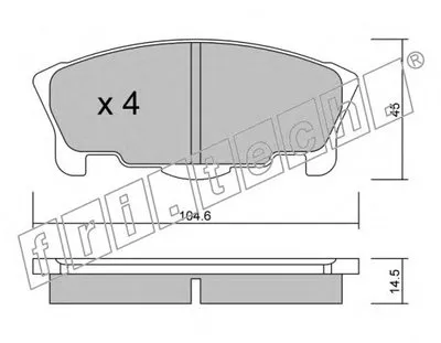 Комплект тормозных колодок, дисковый тормоз fri.tech. купить