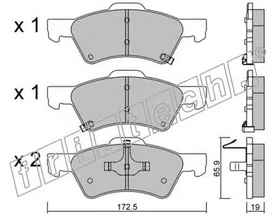 Комплект тормозных колодок, дисковый тормоз fri.tech. купить