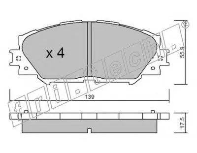 Комплект тормозных колодок, дисковый тормоз fri.tech. купить