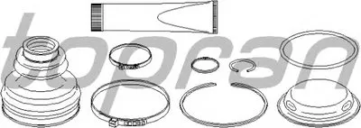 Комплект пылника, приводной вал TOPRAN купить